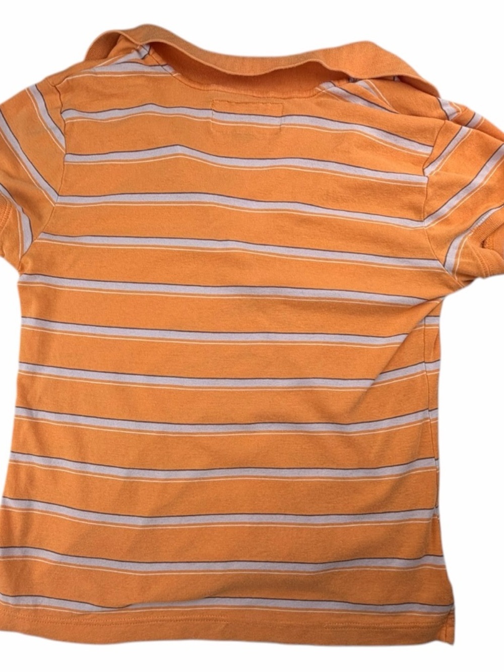 Y2K American Eagle Women’s Orange Striped Button Polo Top Size Large - Picture 8 of 10